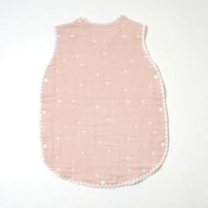 ふくふくガーゼ(6重ガーゼ) スリーパー ベビーサイズ シェルピンク _ 10mois(ディモワ)