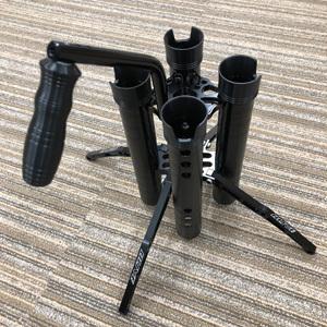 ★新製品★【ドライブ/DLIVE x HEDGEHOG STUDIO 限定色 ”ジェットブラック”】ロッドスタンド 「フォース」 4本仕様