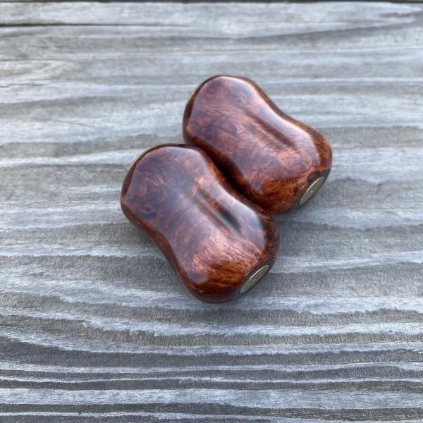 【FHF】ウッド ハンドルノブ 楕円形 花梨単色瘤杢 F-06