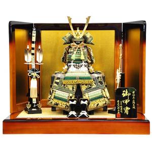 五月人形 大鎧 平台飾り 鎧飾り 京甲冑 朱赤縅 大型金沢箔屏風 弓太刀