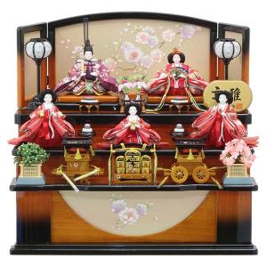 雛人形 ひな人形 コンパクト 収納飾り 五人飾り 段飾り