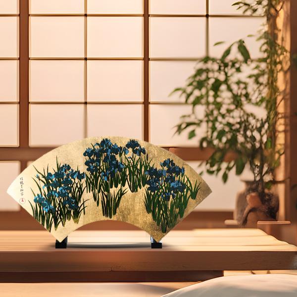 扇面額 かきつばた（額立セット）