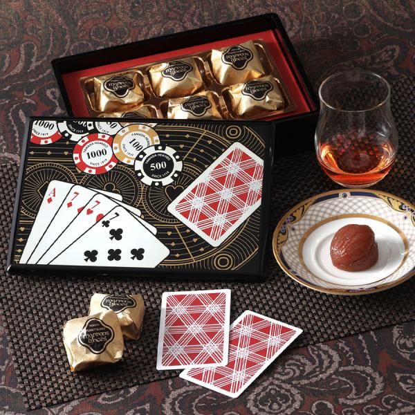 ≪創業1872年老舗洋菓子店 東京風月堂×宮内庁御用達 漆器 山田平安堂≫マロングラッセと小箱ポーカ...