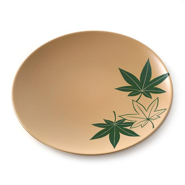 丸皿 青紅葉 白漆 プレート ( 夏季限定 )