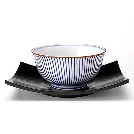 茶托　長角（5枚組：木箱入り）　漆器/木製/コースター