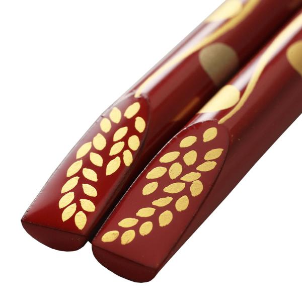 宮内庁御用達　漆器　山田平安堂　天削箸　豊穣　単品