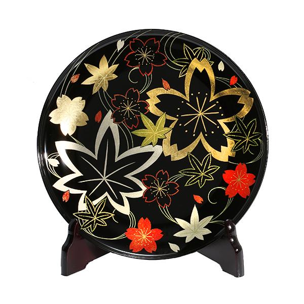 漆器 山田平安堂　飾皿　描詰春秋　法人ギフトに/インテリア/飾り皿