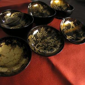 吸物椀揃　国宝写蒔絵