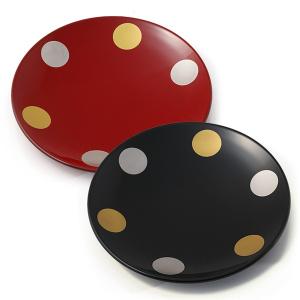 山田平安堂 漆器 丸盆 桜 螺鈿細工 朱 : 漆器 山田平安堂 - 通販