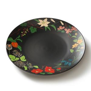 山田平安堂 銘々皿 溜（5枚組） 菓子皿/漆塗り/漆器 : 漆器 山田