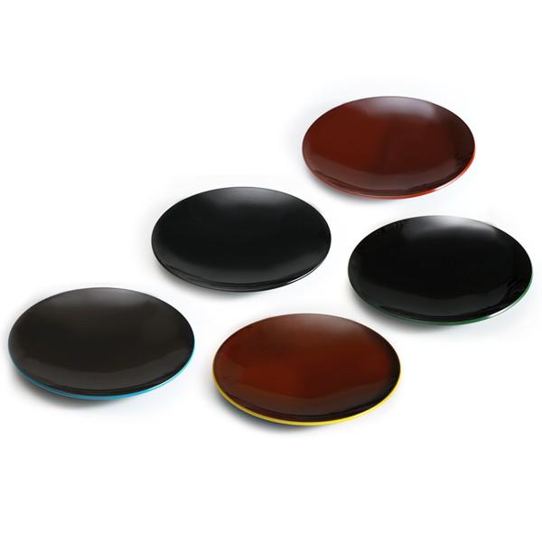 丸皿揃　みつ飴　吹き寄せ（5枚組）