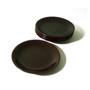 山田平安堂 銘々皿 朱塗（5枚組） 菓子皿/漆塗り/漆器 : 漆器 山田平安