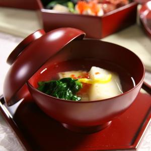 懐石道具 会席道具 四つ椀 坪椀 煮物椀 朱塗 黒網目 5客セット 木製 朱