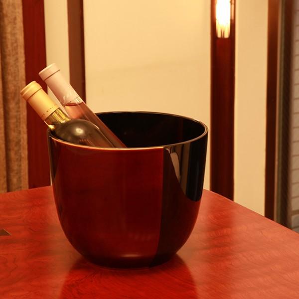 シャンパンクーラー　白檀　ワインクーラー/高級/漆塗り