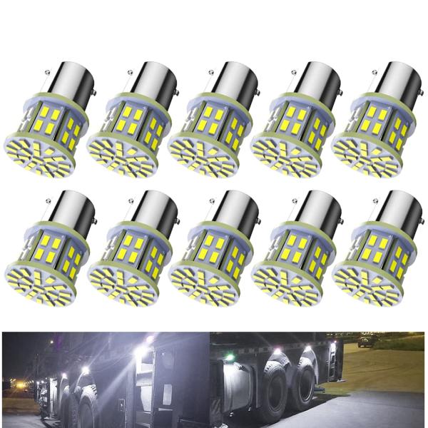 HooMoo S25 LED シングル 24V 車用 ホワイト G18 1156 BA15s 50連...