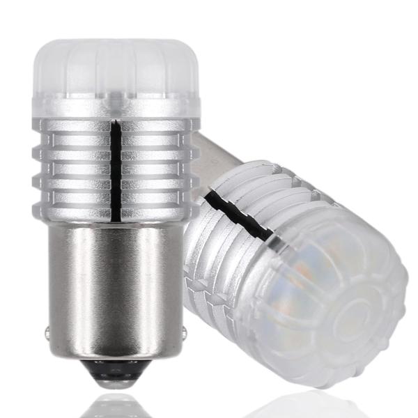 HooMoo 12V-24V S25 シングル球 アンバー 超高輝度LED ピン角180度 （P21...