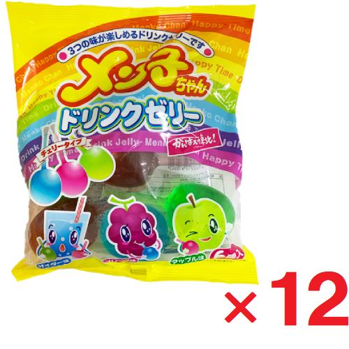 アキヤマ メン子ちゃん ドリンクゼリー 90g×6個入 ×12袋　駄菓子 子供会 景品