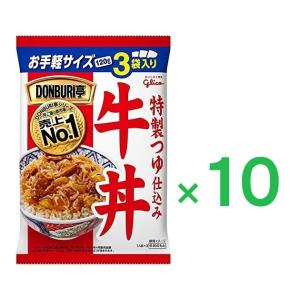 グリコ DONBURI亭 3食パック 牛丼 120g×3食パック×10個