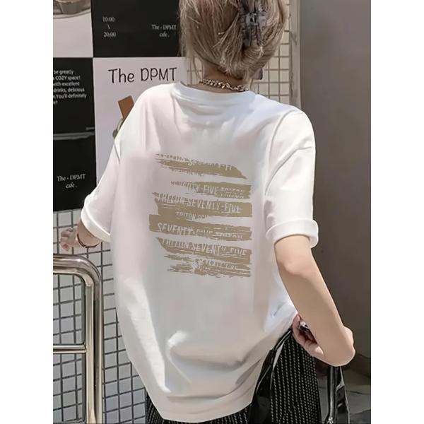【Y2Kスタイル】女性用オーバーサイズTシャツ。日本のアニメマンガグラフィックが特徴。春、夏、秋のカ...