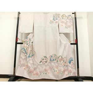 平和屋着物●名門　藤娘きぬたや・総絞り　訪問着　遠山花文　AAAS2553np