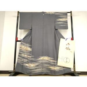 平和屋着物●銀座きしや　訪問着　駒刺繍　松竹梅扇文　金彩　たとう紙付き　正絹　逸品　AAAW9402...