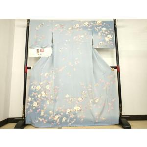 平和屋着物●本加賀友禅作家　藤村建雄　訪問着　山茶花に桜　暈し染め　証紙付き　正絹　逸品　AAAZ8...