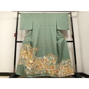 平和屋着物●創業460年・千總　色留袖　金彩　正絹　逸品　AABB8179ph