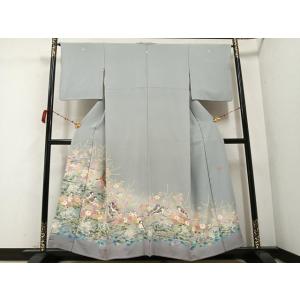 平和屋着物●本加賀友禅作家　百貫華峰　色留袖　花鳥文　暈し染め　正絹　逸品　AABC1751ph