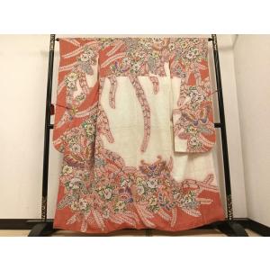 平和屋着物●名門　藤娘きぬたや・総絞り　振袖　辻が花　花蝶文　暈し染め　正絹　逸品　AABD8833...