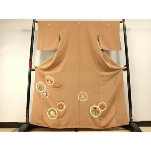 平和屋着物●銀座　志ま亀　色留袖　友禅　花丸文　金彩　正絹　逸品　AABI1383fy