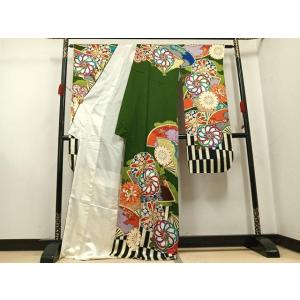平和屋着物●白石麻衣 振袖 駒刺繍 扇面花文 ...の詳細画像1