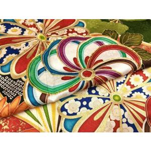 平和屋着物●白石麻衣 振袖 駒刺繍 扇面花文 ...の詳細画像4