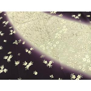 平和屋着物●訪問着 総刺繍 草花文 暈し染め ...の詳細画像3