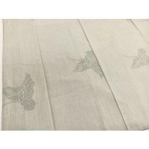 平和屋着物■結城紬　80亀甲　舞蝶文　正絹　逸品　BAAW7444hv