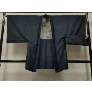 平和屋着物∞男性　本場大島紬　羽織　80亀甲　総詰め　反端付き　正絹　逸品　CAAT5622id