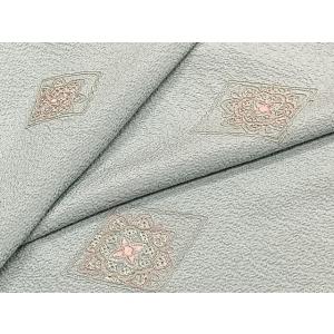 平和屋着物▽中国三大刺繍　スワトウ刺繍　訪問着　単衣　総刺繍　花菱文　やまと誂製　正絹　逸品　CAA...