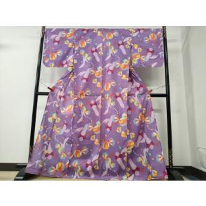 平和屋着物∴夏物　倖田來未　浴衣　綿紅梅　飴　ハイヒール　ネックレス　逸品　未使用　CAAW0816ng