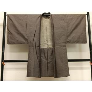 平和屋着物＃男性　長羽織　本場大島紬　80亀甲　総詰め　正絹　逸品　CABB5205ua