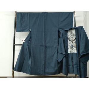 平和屋着物●男性　紬　アンサンブル　80亀甲　総詰め　正絹　逸品　未使用　CABC6995yc