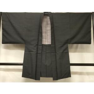 平和屋着物＃男性　本場大島紬　長羽織　80亀甲　総詰め　正絹　逸品　CABD1578in