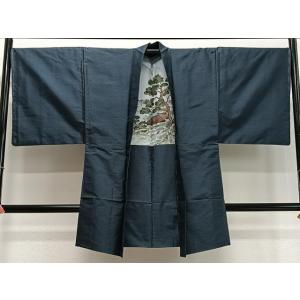 平和屋着物∞男性　長羽織　本場大島紬　80亀甲　総詰め　正絹　逸品　未使用　CABD4499ua