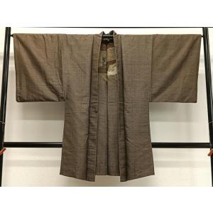 平和屋着物∞男性　長羽織　本場大島紬　80亀甲　総詰め　正絹　逸品　CABD4575ua