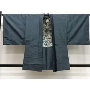 平和屋着物∞男性　羽織　本場大島紬　80亀甲　総詰め　正絹　逸品　CABD4586ua