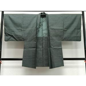 平和屋着物∞男性　長羽織　本場大島紬　80亀甲　総詰め　正絹　逸品　CABD4637ua