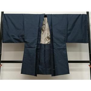 平和屋着物∞男性　長羽織　本場大島紬　80亀甲　総詰め　正絹　逸品　未使用　CABD4649ua