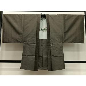 平和屋着物∞男性　羽織　本場大島紬　80亀甲　総詰め　正絹　逸品　CABD4731ua