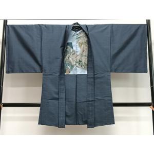 平和屋着物∞男性　長羽織　本場大島紬　80亀甲　総詰め　正絹　逸品　未使用　CABD4763ua