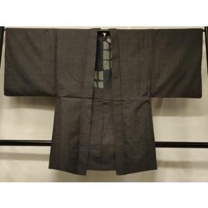 平和屋着物＃男性　本場大島紬　長羽織　80亀甲　総詰め　正絹　逸品　CABD7744in