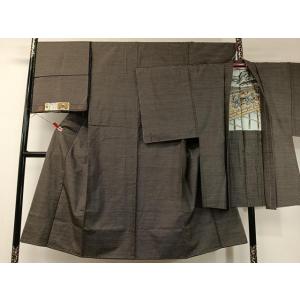 平和屋着物●男性　本場大島紬　アンサンブル　穂積タカ作　80亀甲　総詰め　証紙付き　正絹　逸品　未使...