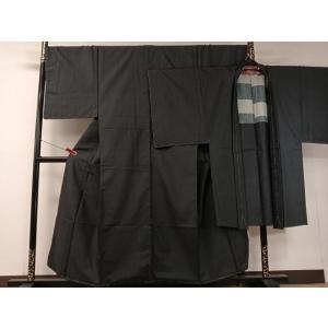 平和屋着物●男性　本場大島紬　アンサンブル　80亀甲　総詰め　正絹　逸品　未使用　CABD8053v...